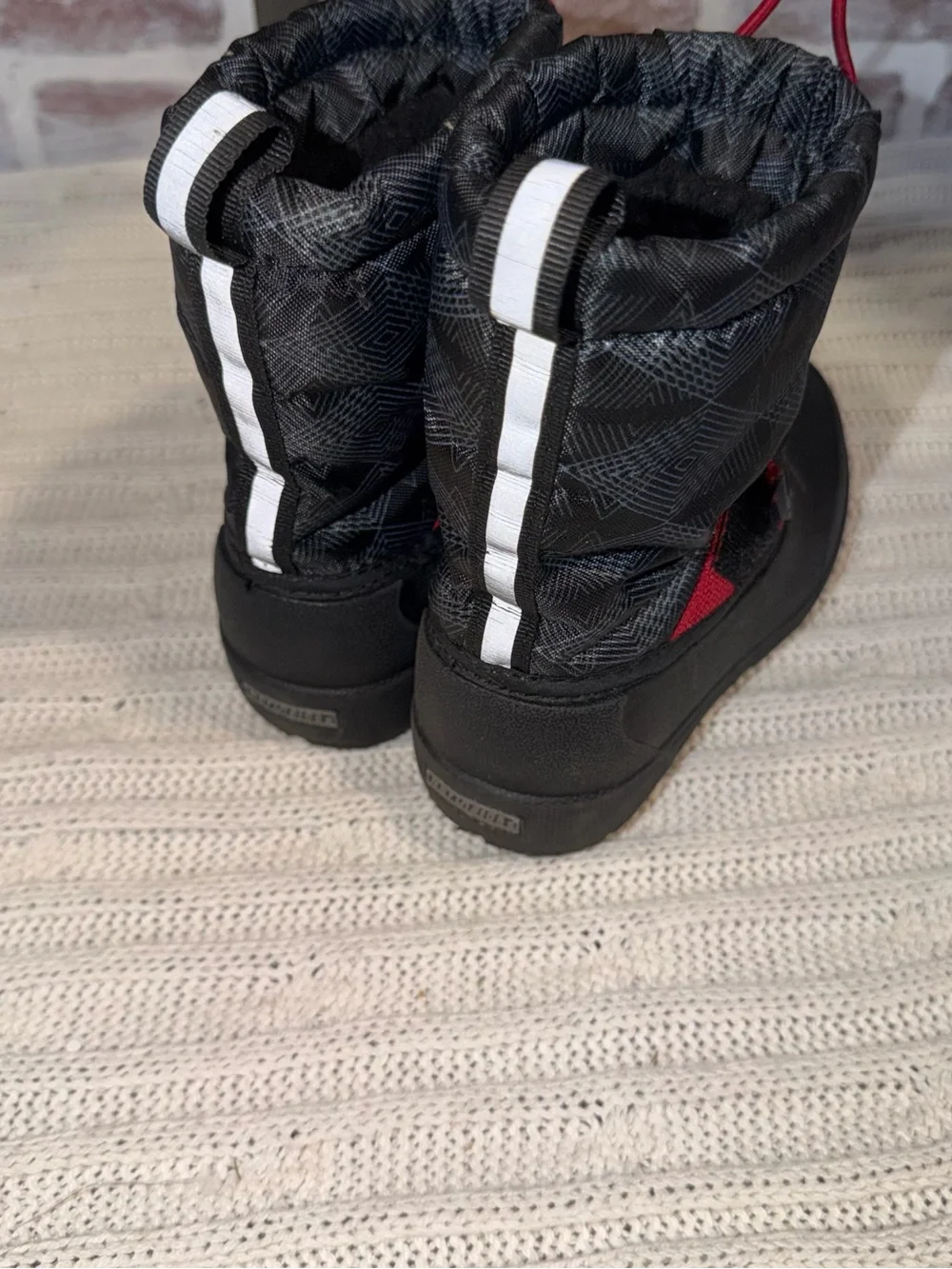 Northside Kids Black and Red Rain & Snow Boots